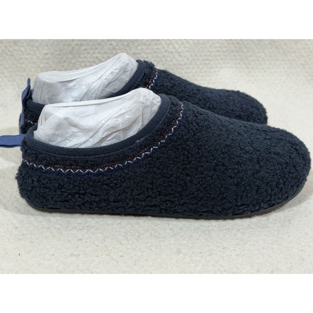 Bombas Slipper Tech Womens 11 Navy Sherpa Memory Foam House Shoes Cozy - Picture 9 of 16